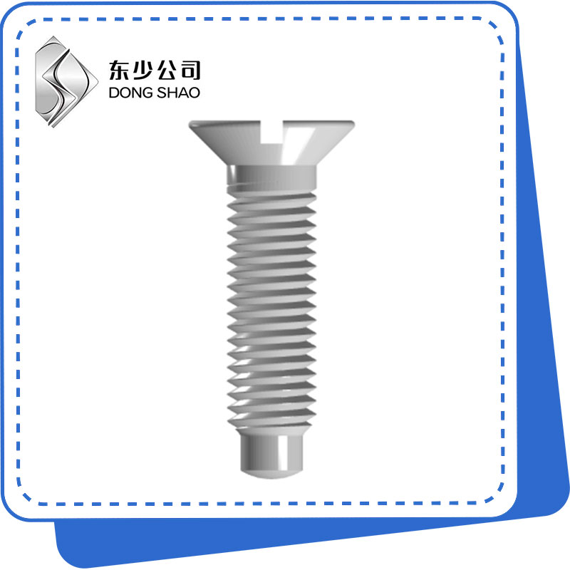 Slotted Countersunk Head Screws ກັບຈຸດຫມາເຕັມ